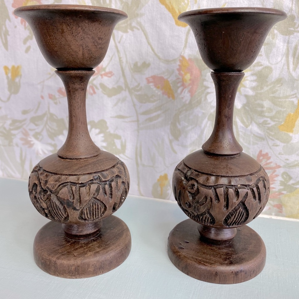 Vintage boho candle sticks